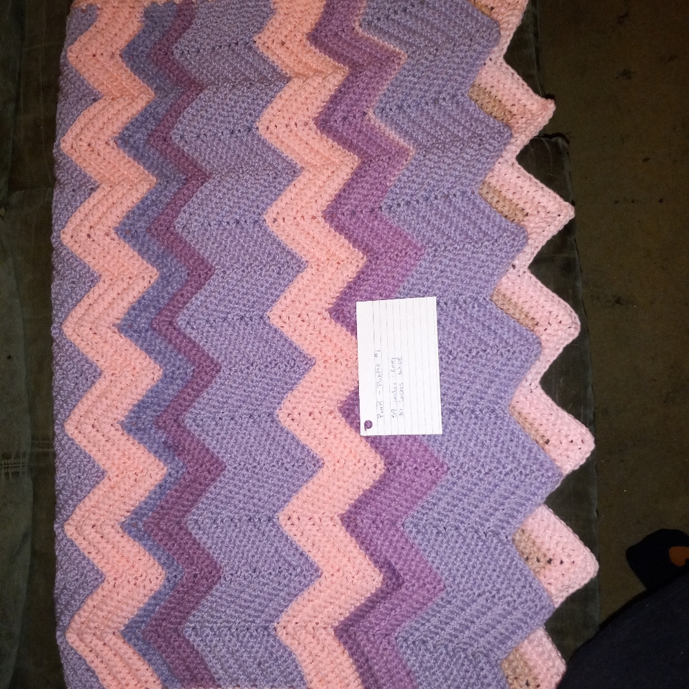 Pink purple lap blanket